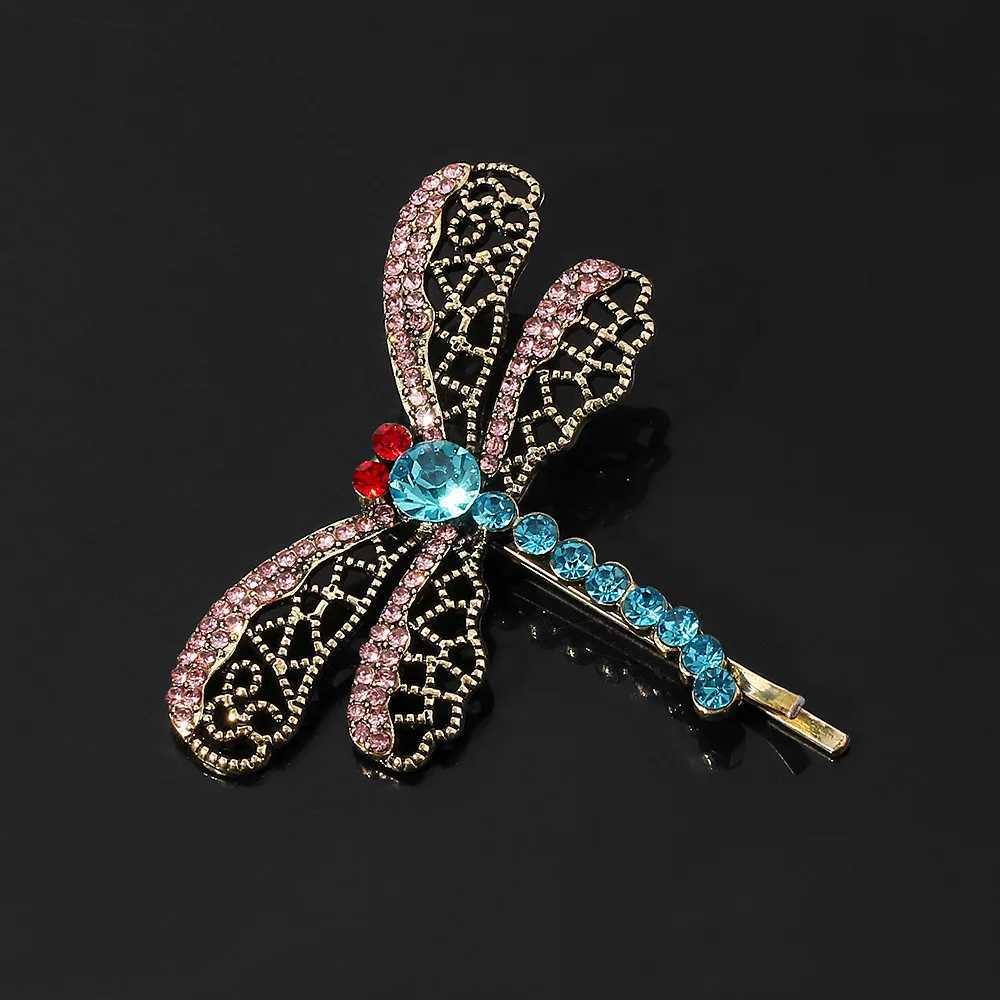 Horror Movie Coraline Crystal Dragonfly Hair Clip Brooch for Women Girls Cute Animal Hairpin Jewelry Halloween GiftsX240914