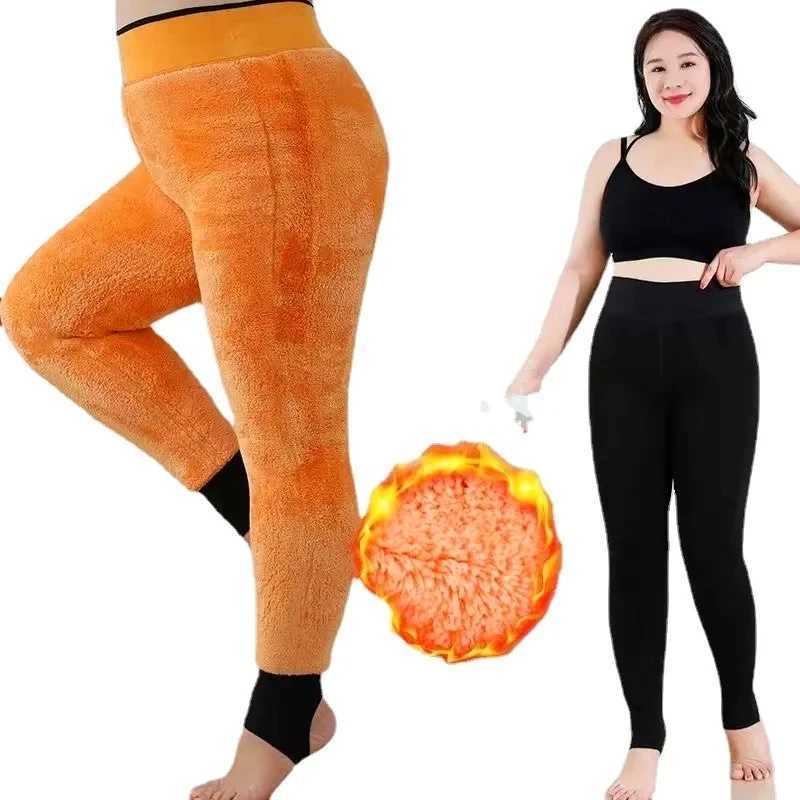 Warm Leggings Plus Size Large Big Leggings Women Clothing Roupa Feminino Lady Trousers Thickened Winter Fleece Pantyhose ObesityX240914