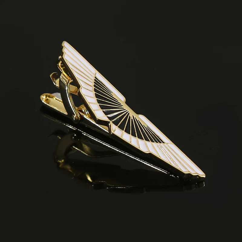 Mens Business Tie Clip High Quality Enamel Aircraft Modeling Chinese Fan Design Shirt AccessoriesX240914