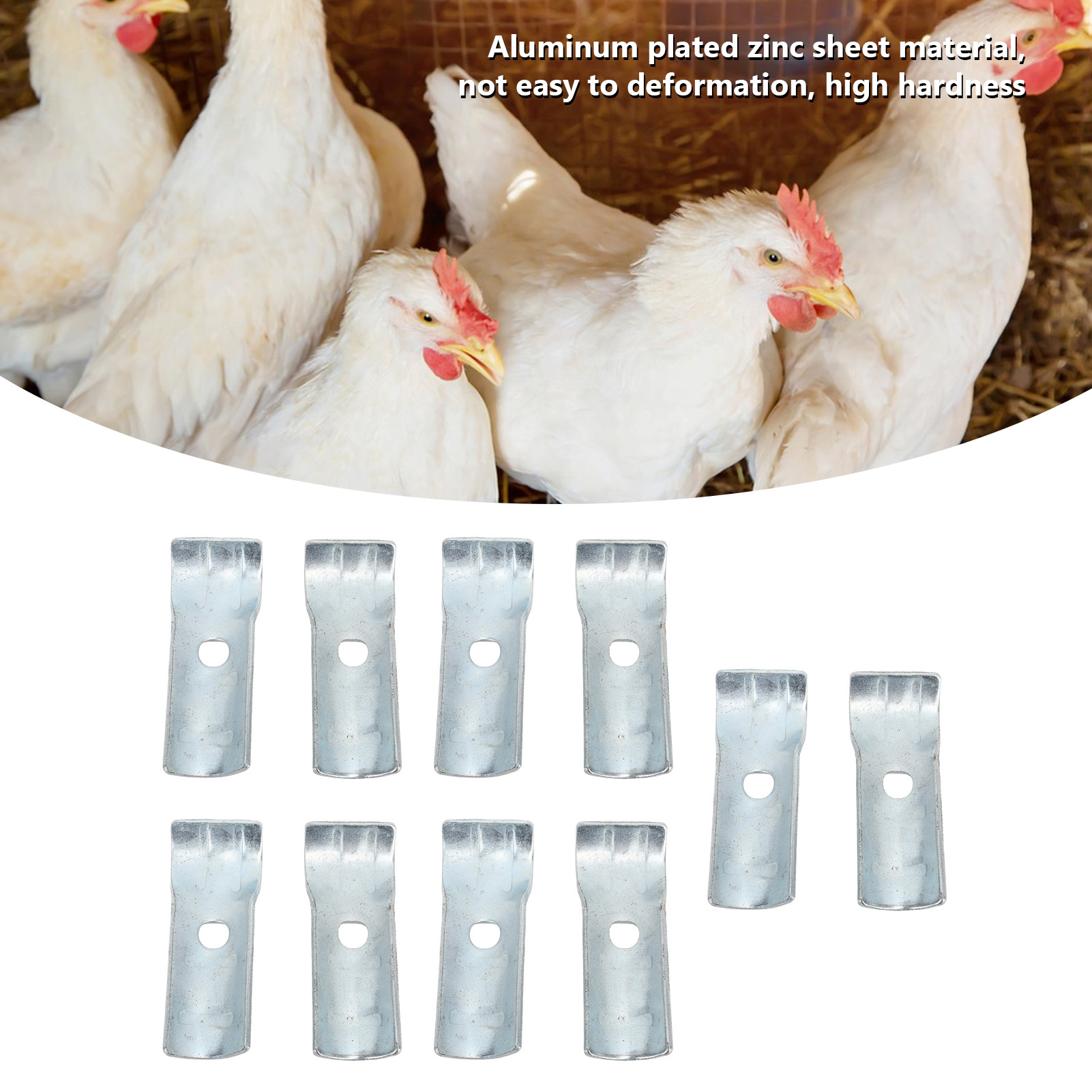 Water Pipe Fixing Clamp, Poultry Chicken, Water Supply Pipes Clips, Line Hanger Hooks for Farm Breeding, 5 Sets