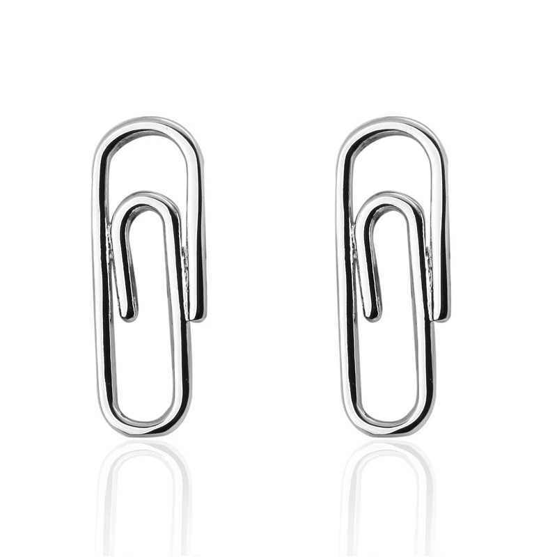 Mens French shirt cufflinks copper material fashionable minimalist clip design paper clip cufflinks jewelry wholesaleX240914