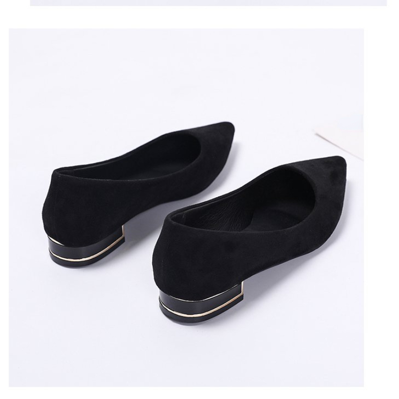 Real Leather Women's Pointed Toe Mid-Heel Shoes hot - Thick Heel Work & Casual, Spring/Autumn 2024