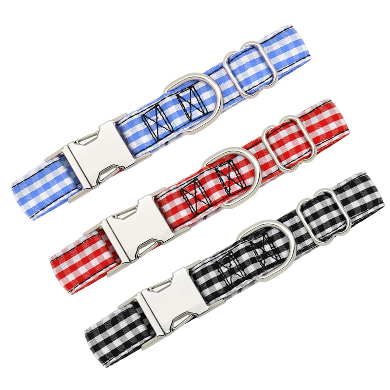 Adjustable Pet Collar Webbing Fabric Soft and Comfortable with Quick Release Buckle Medium Dog Collar for Large and Small Dogs