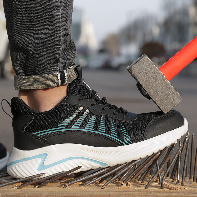 Safety Sport Women Breathable Sneakers Anti-Smash Steel Toe Work Men Lightweight Indestructible Shoes Male e4f1