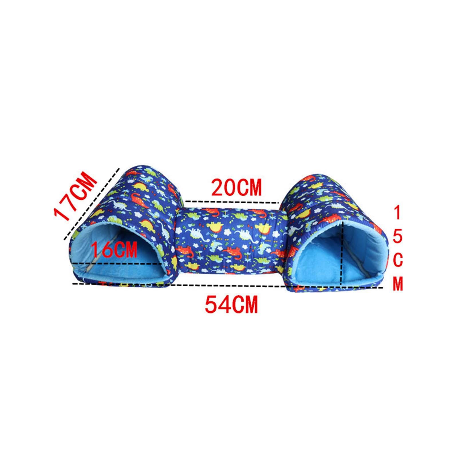 Guinea Pig Tunnel and Bed Entertainment Cage Accessories Corner Tunnel Sleeping Hamster Hideout for Mice Chinchilla Small Pets