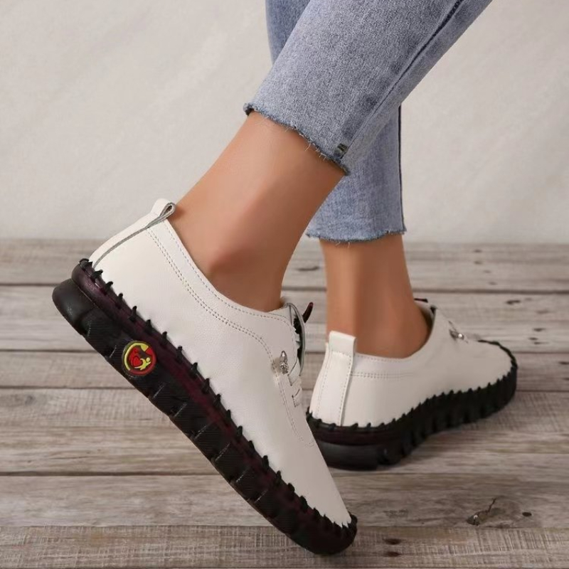 Women's Genuine Leather Loafers: Handcrafted Slip-on Comfort Shoes for Casual Wear 4 d2bce