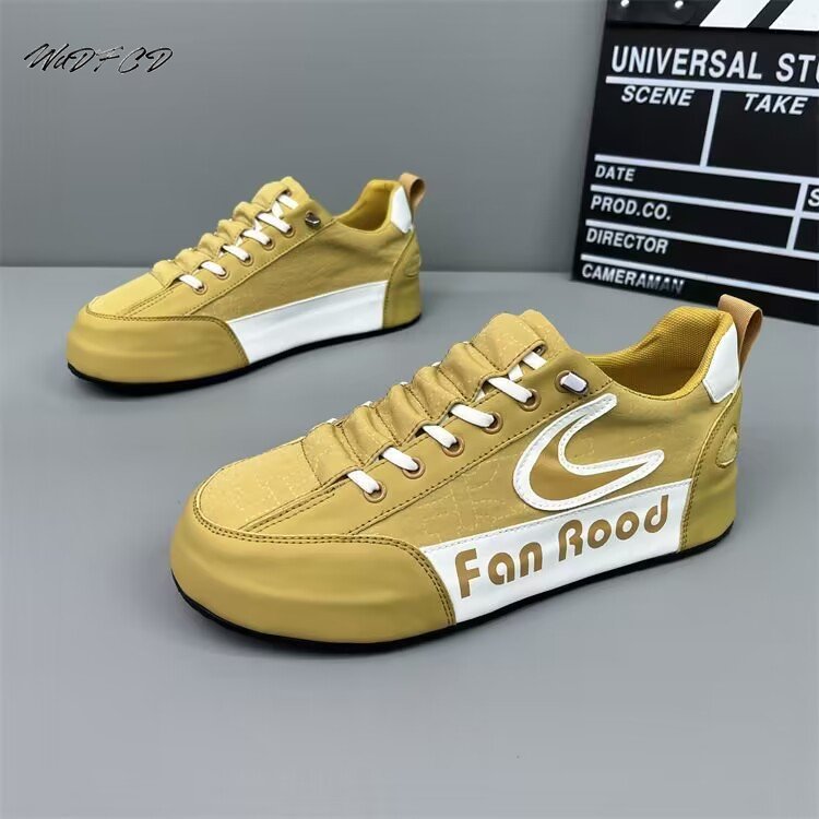 Sneaker Men Casual Cover Bottom Designer Board Fashion Genuine Leather Fabric Breathable Increased Internal Platform Shoes 4557 7fe8