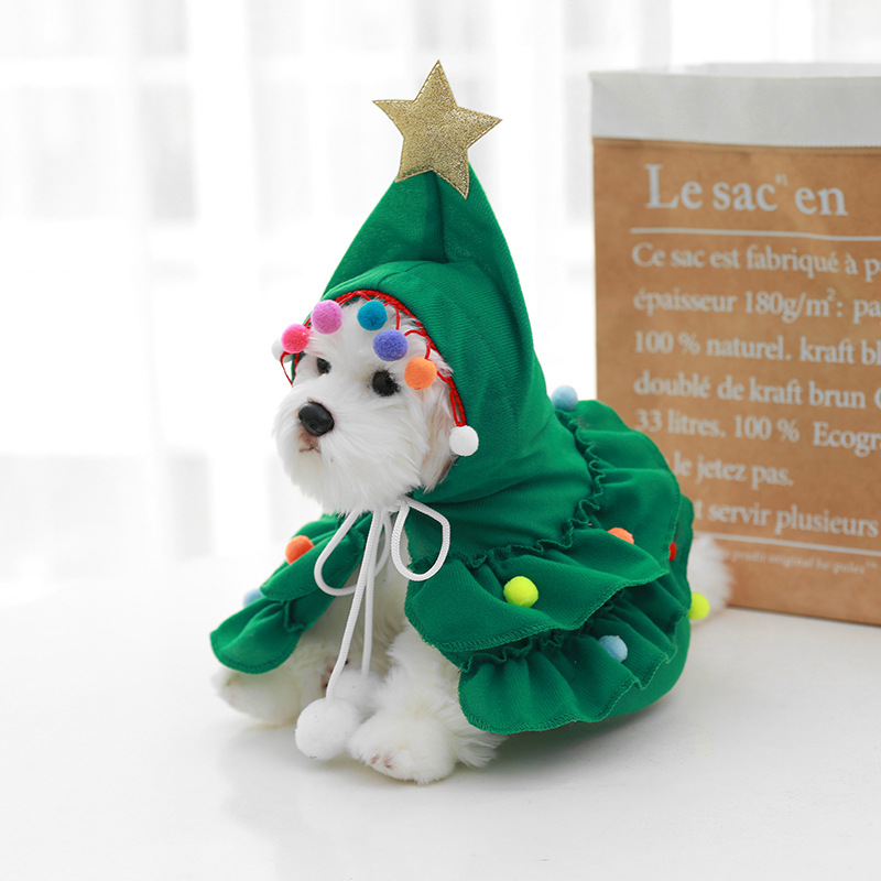 Creative Christmas Shawl Cloak Dress Up Funny Dogs Dress Up Festive Halloween pet costume Cape