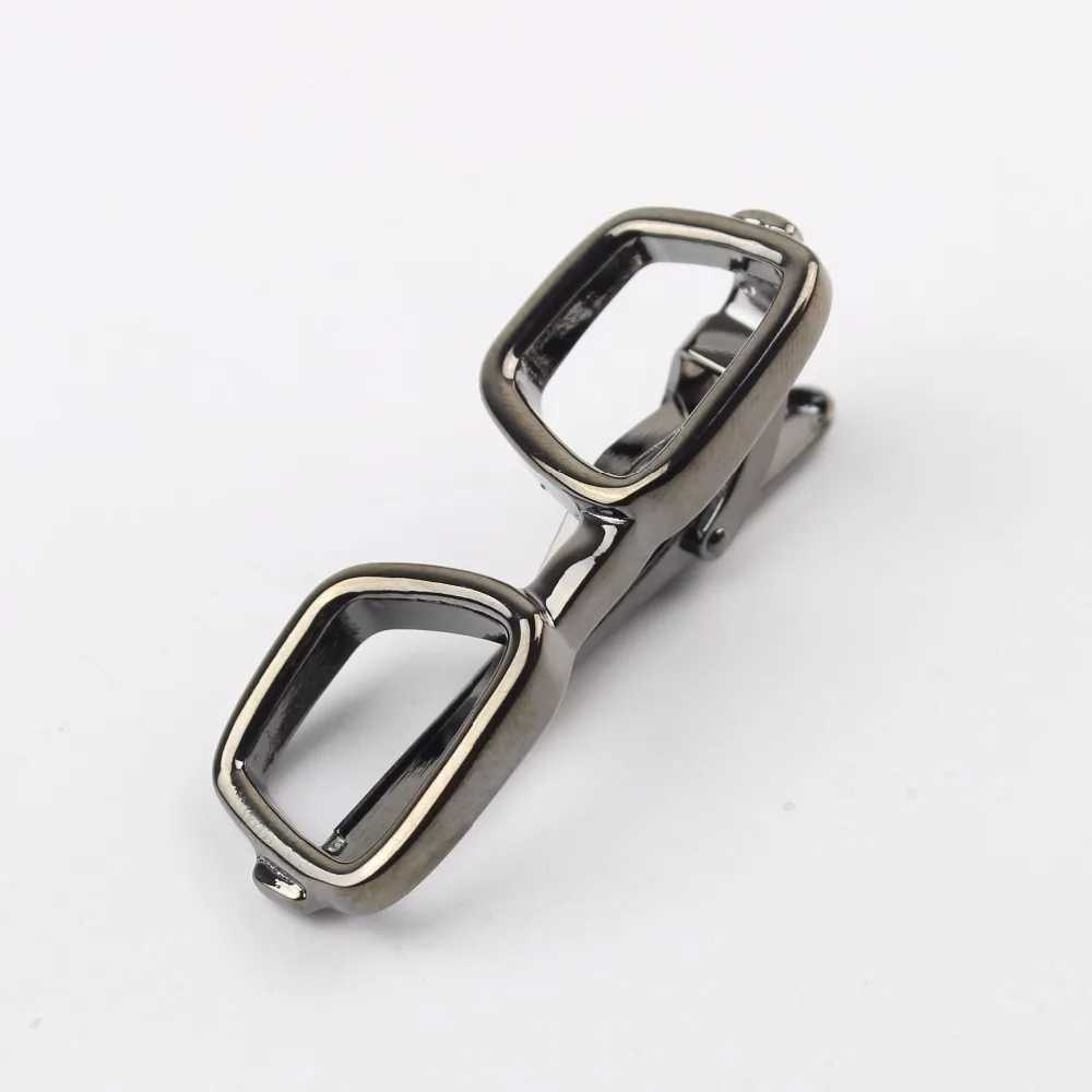 Black Neck Tie Pin Clips Clasp Chrome Stainless Steel Glasses Feather Mustache Golf Groom Mens Clothing AccessoriesX240914