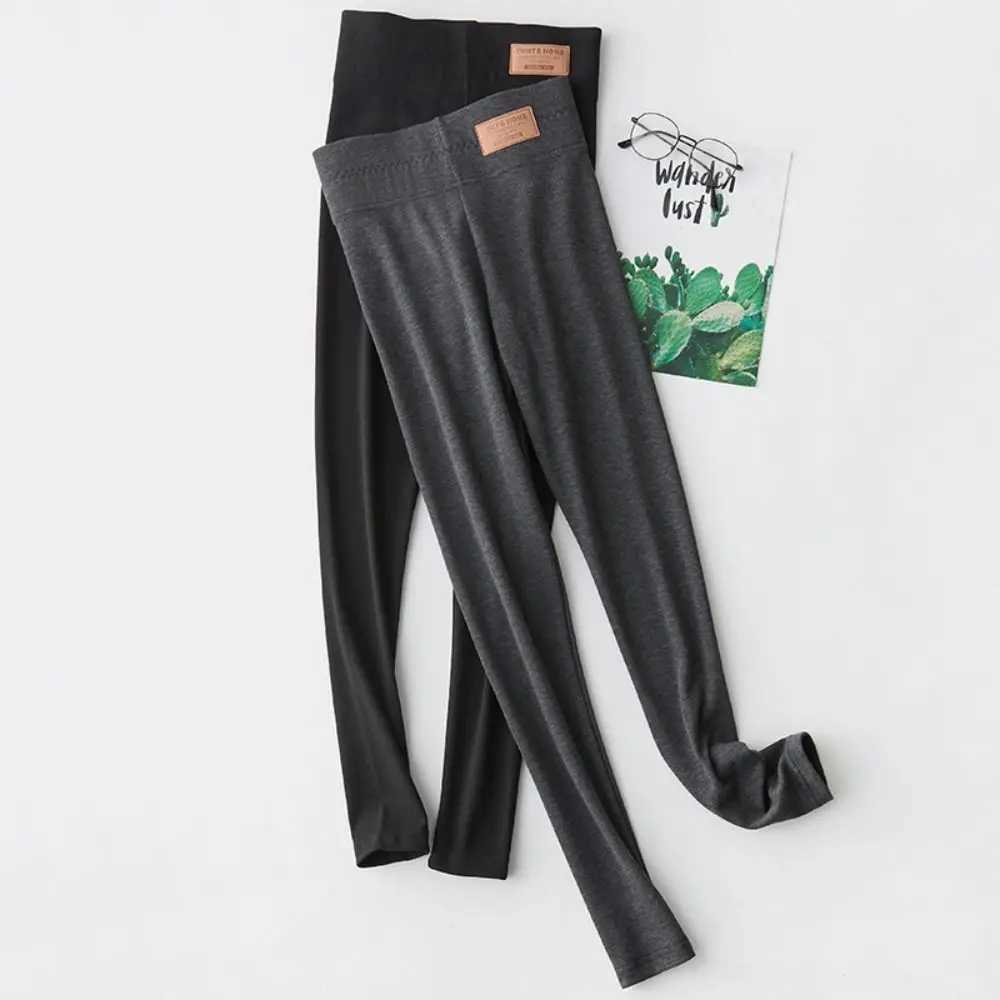 Cusual Letter Women Leggings Thickened Autumn Winter Underpants Warm Slim Fit Long PantsX2409