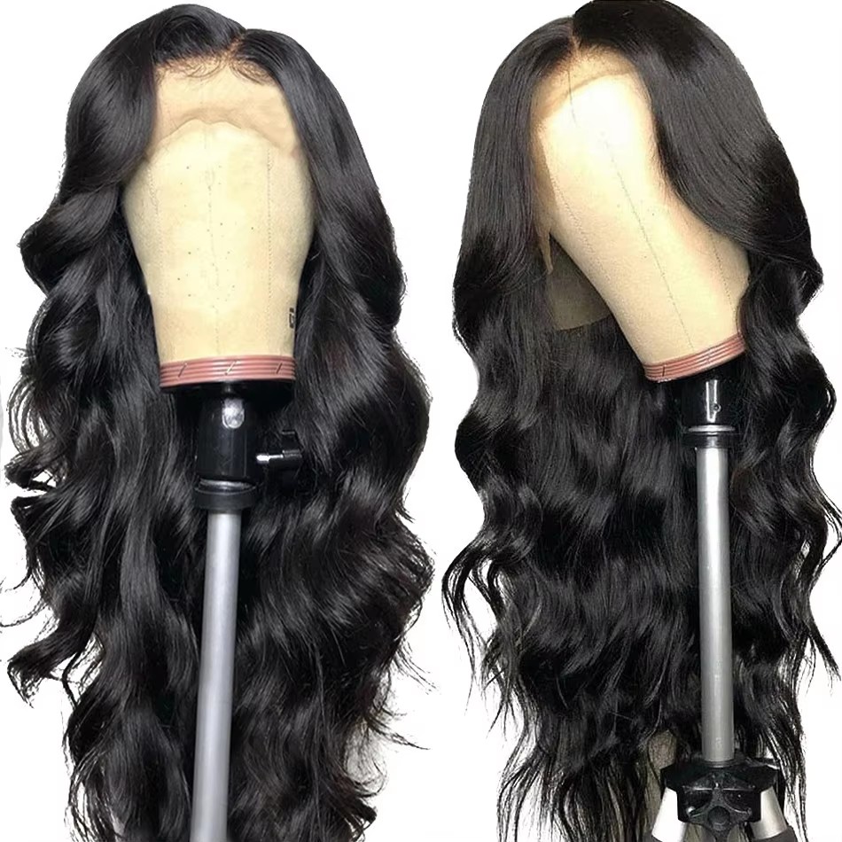 Glueless Full Lace peruvian Human Hair Wig, Unprocessed body wave remy Hair 360 frontal Lace Wig, transparent hd lace Wig For Black Women 180%