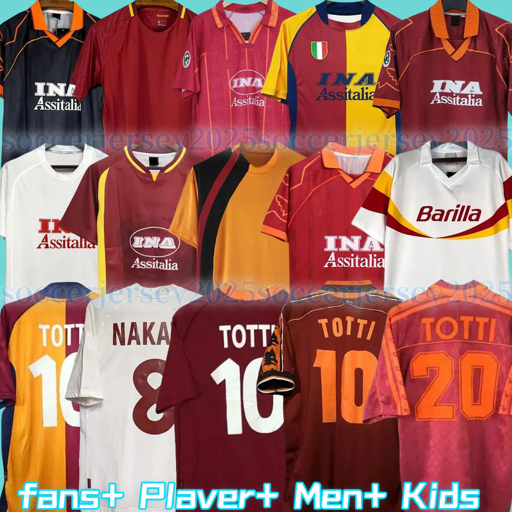 Retro soccer jersey TOTTI BATISTUTA DZEKO football shirt classic vintage NAKATA BALBO 1989 1990 1991 1992 1994 1995 1996 1997 1998 2005 2006 1999 2000 2001 2002