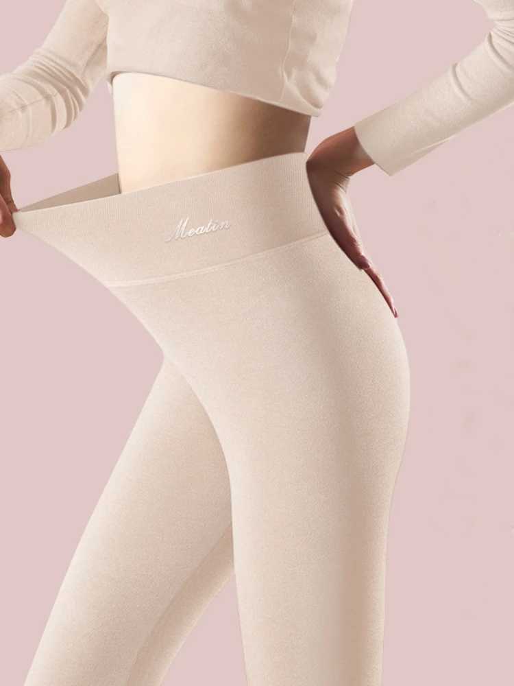 Leggings Warm Sexy Thick Woman Clothing Female Pants Casual Spandex 2023 Winter Solid Black Sporty Bodycon Office Lady ClothesX240914