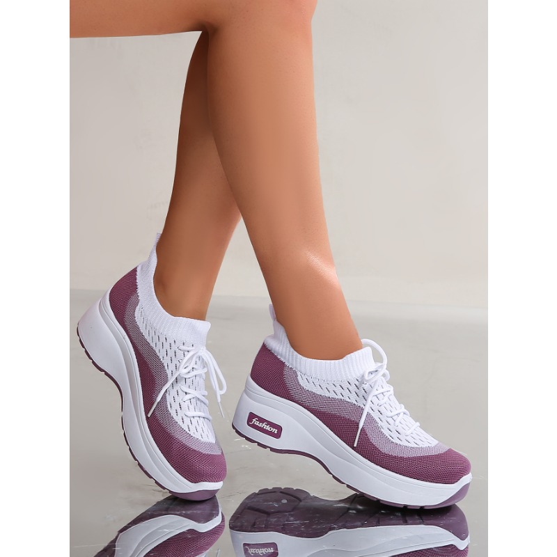 Woman Sports Height Increasing Platform Shoes Sneakers Women Shoes Breathable Mesh Sports for Ladies Chunky Shoes