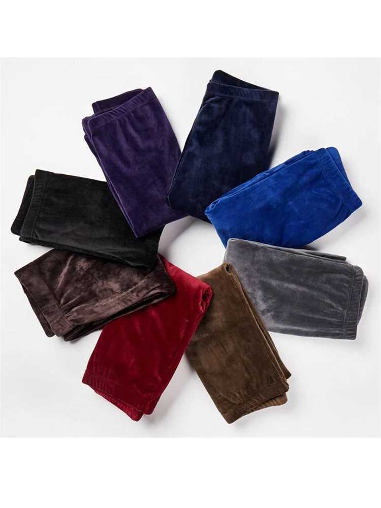 CUHAKCI Warm Leggins Winter Thick Velvet Leggings Women Knit High Elastic Autumn Top Quality Double Sided Casual PantsX240914