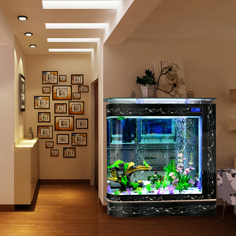 Customized large transparent cube Acrylic aquarium fish tank Glass Bullet front fish tank aquarium