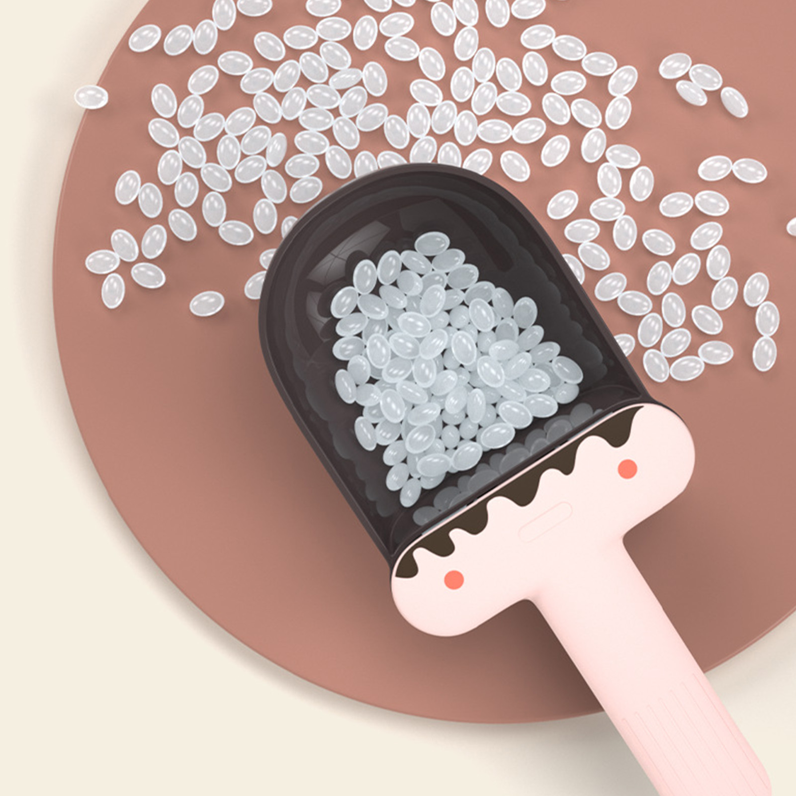 Pet Food Spoon Cute Ice Cream Shape Large Capacity Food Grade Dog Food Scoop With Sealing Clip For Dogs Cats Pets