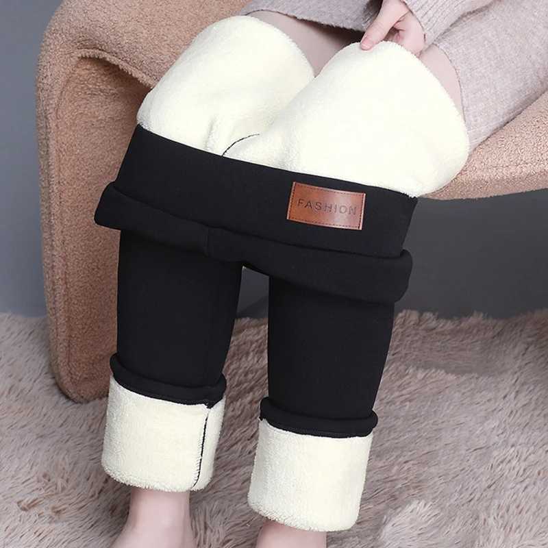 Women Lamb Fleece Legging Seamless High Waist Thick Thermal Legging Fashion Winter Warm Female Tights Insulated Pantalon PantsX240914