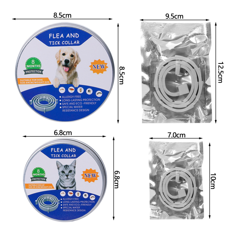 Flea and Tick Collar for Cats Puppies with Comfort Technology,Soft Flexible Flea Tick Prevention Protection Antiparasitic Collar