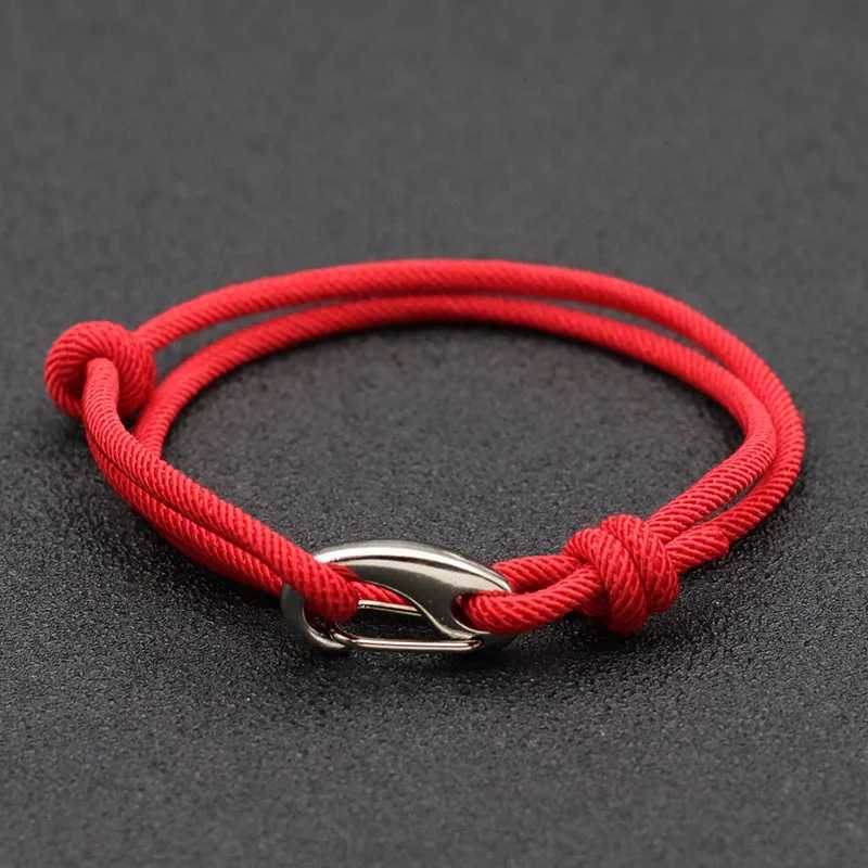 Charm Bracelets New adjustable 3mm thin rope bracelet Homme double-layer hand woven rope bracelet Pulseras Hombre Legend Braslet mens Joias J240914