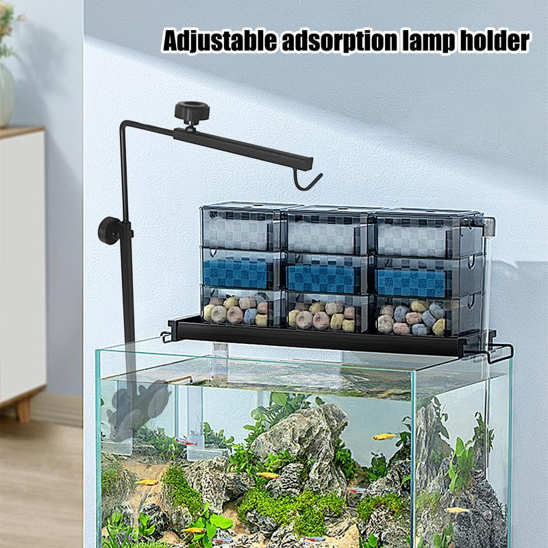 Detachable Aquariums Hunging Light Stand Suction Reptile Lamp Holder Small Reptile Dome Lamp Bracket For Tortoise Lizards
