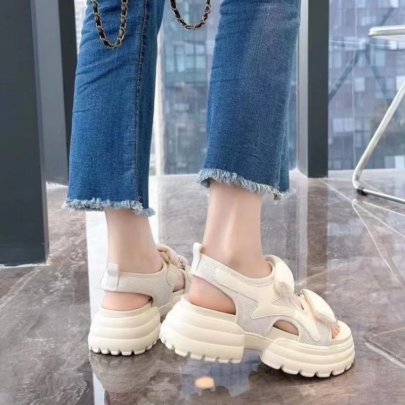 New Women Platform Sandals Summer Fashion Lightweight Buckle Sandals Sports Comfort Platform Heel Sandals Sandalias Mujer