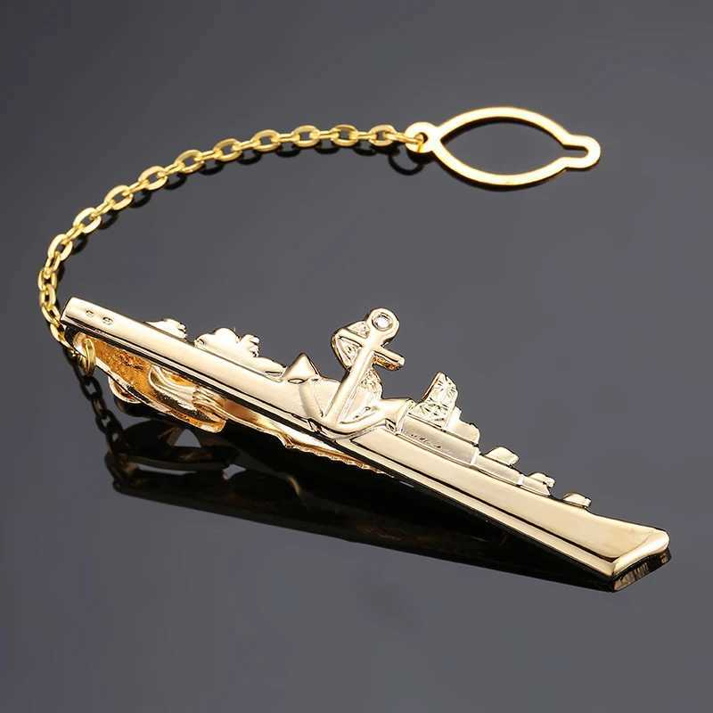 High quality mens and womens tie clips classic metal Ship anchor model clips shirt accessories jewelry giftsX240914