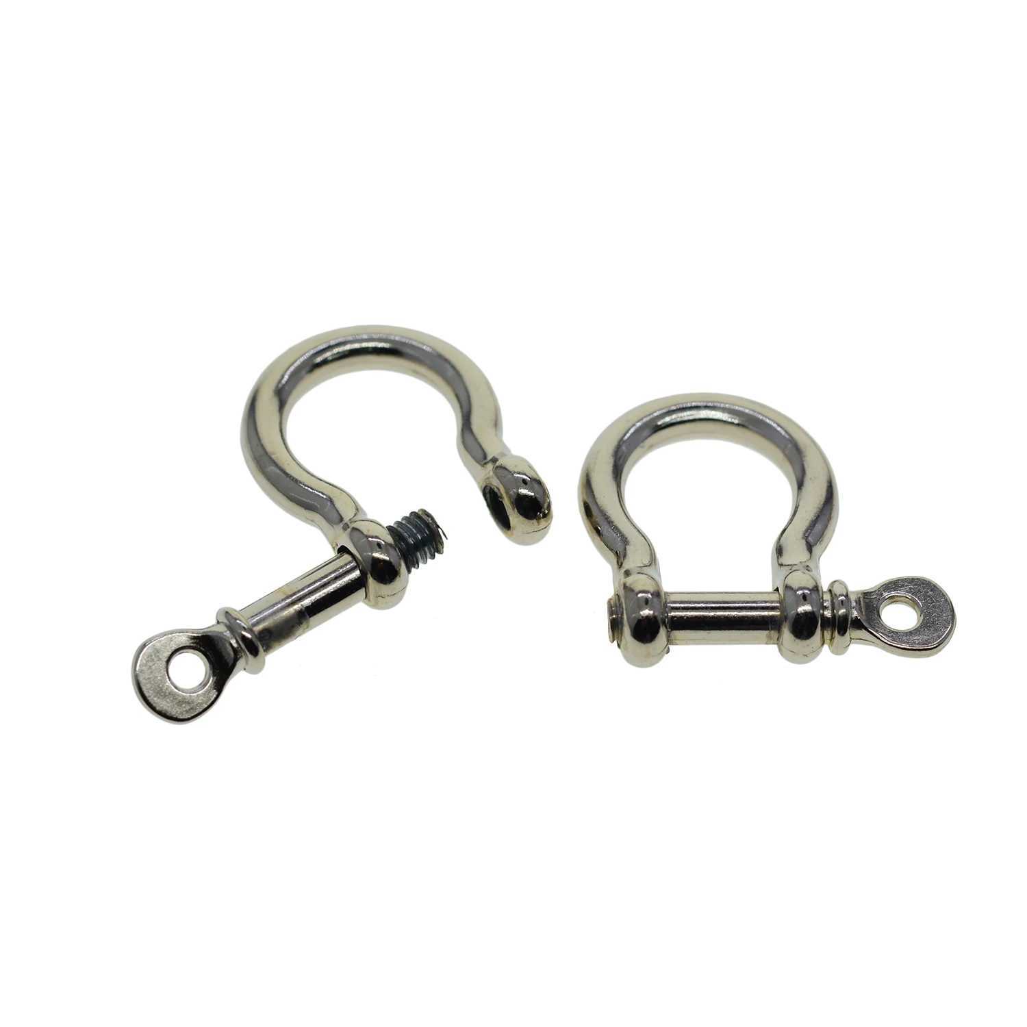 6 PCS alloy screw pin lock U hook shackle leather bangle connector joint horse shoe keychain lanyard FOB EDC DIYX240914