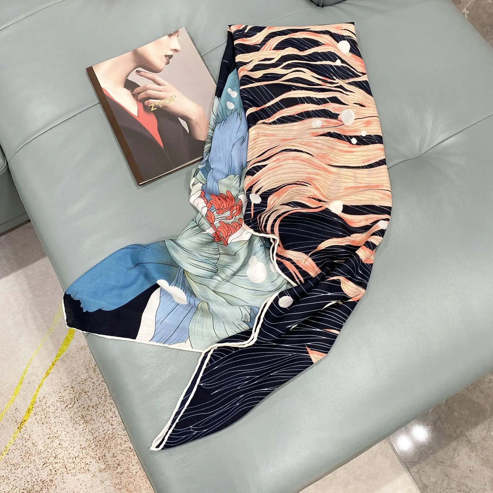 Warm Hems Rollerd Cashmere Scarf Square Shawls Women Large Wool Silk Poncho er Handerchief Cape 130 240909