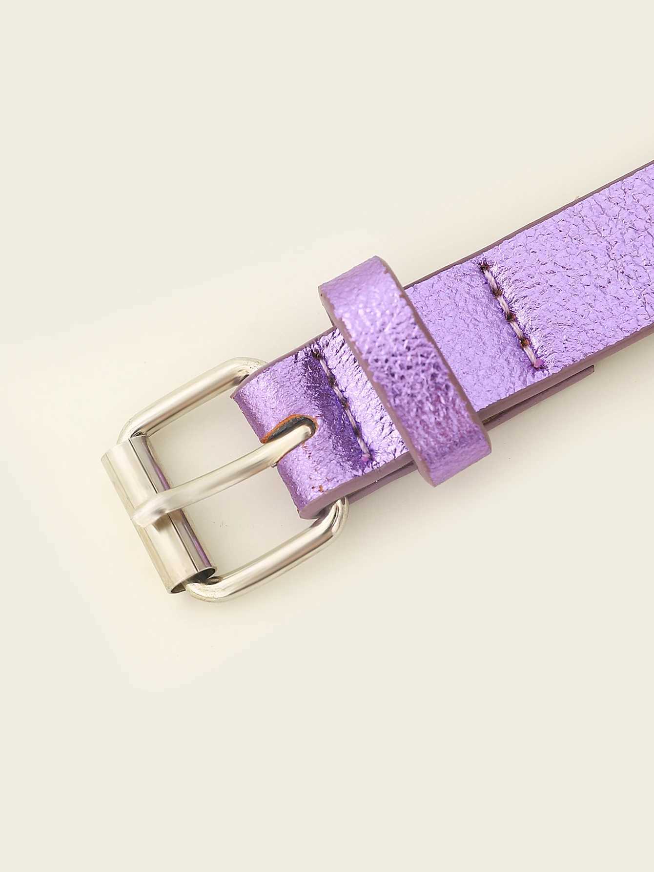 New style cute kids belt adjustable metal buckle purple kids beltX240914