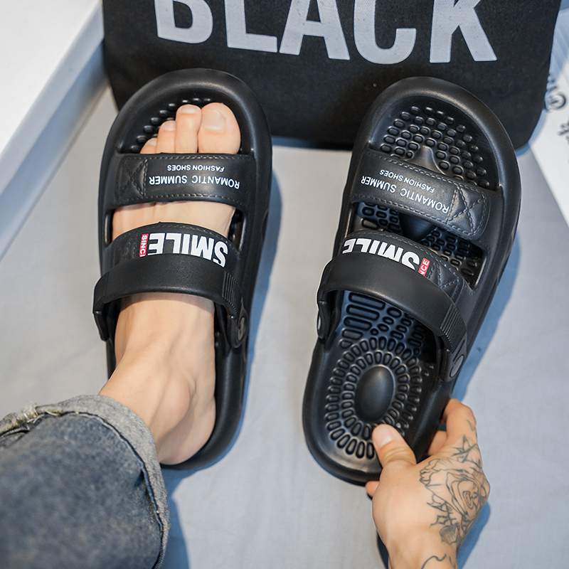 Men's Slippers Outdoor Sandals Beach Massage Comfortable Slides Thick Soft Clogs Water Shoes Men Casual Shoes Men Home Slippers