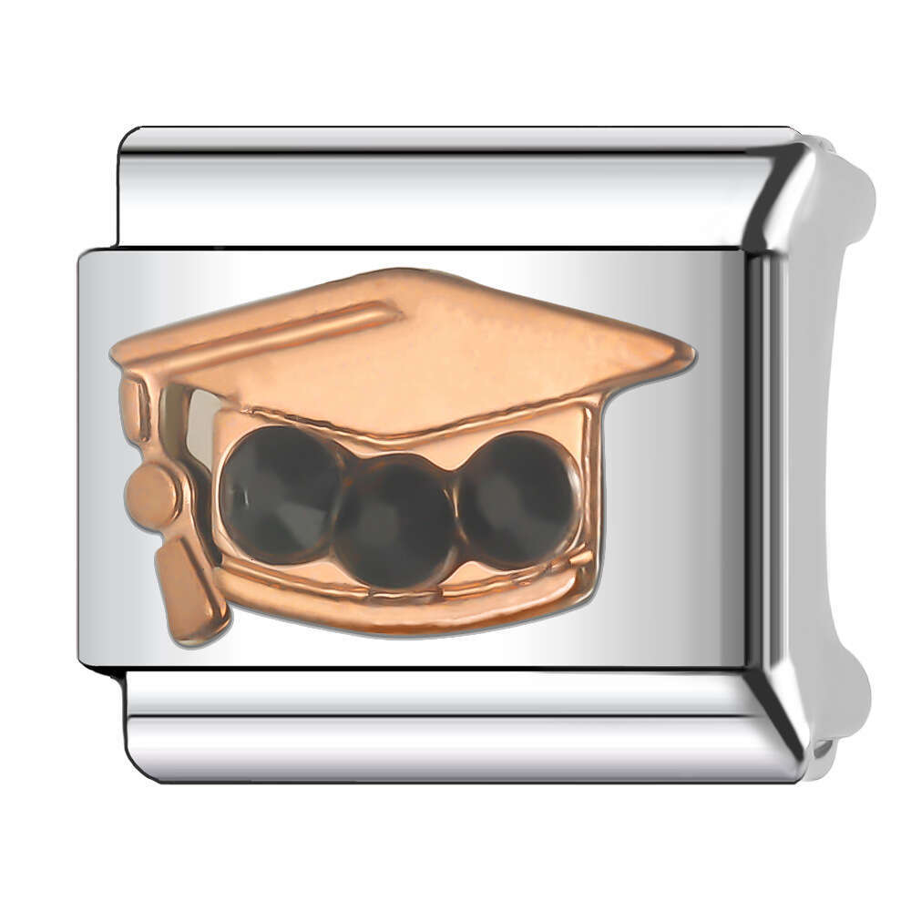 New Women's Gift rose gold month birthday Bead Italian Charms Links Bangle Beads Fit 9mm Stainless Steel Bracelet Making DIY For Women Fashion Je