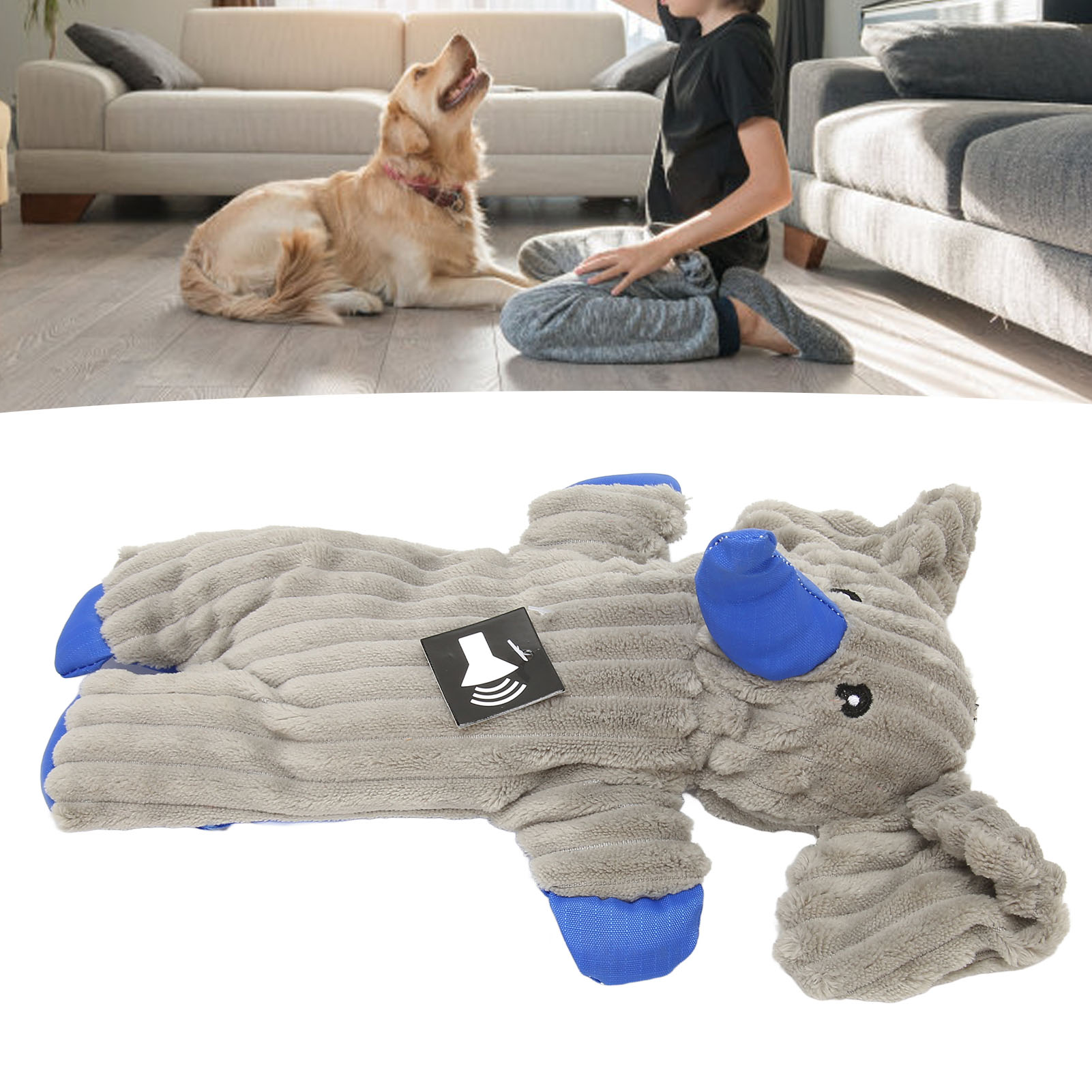 Dog Squeaky Toy Soft Bite Resistant Boredom Relief Elephant Shape Pet Chewing Toy For Small Medium Dogs