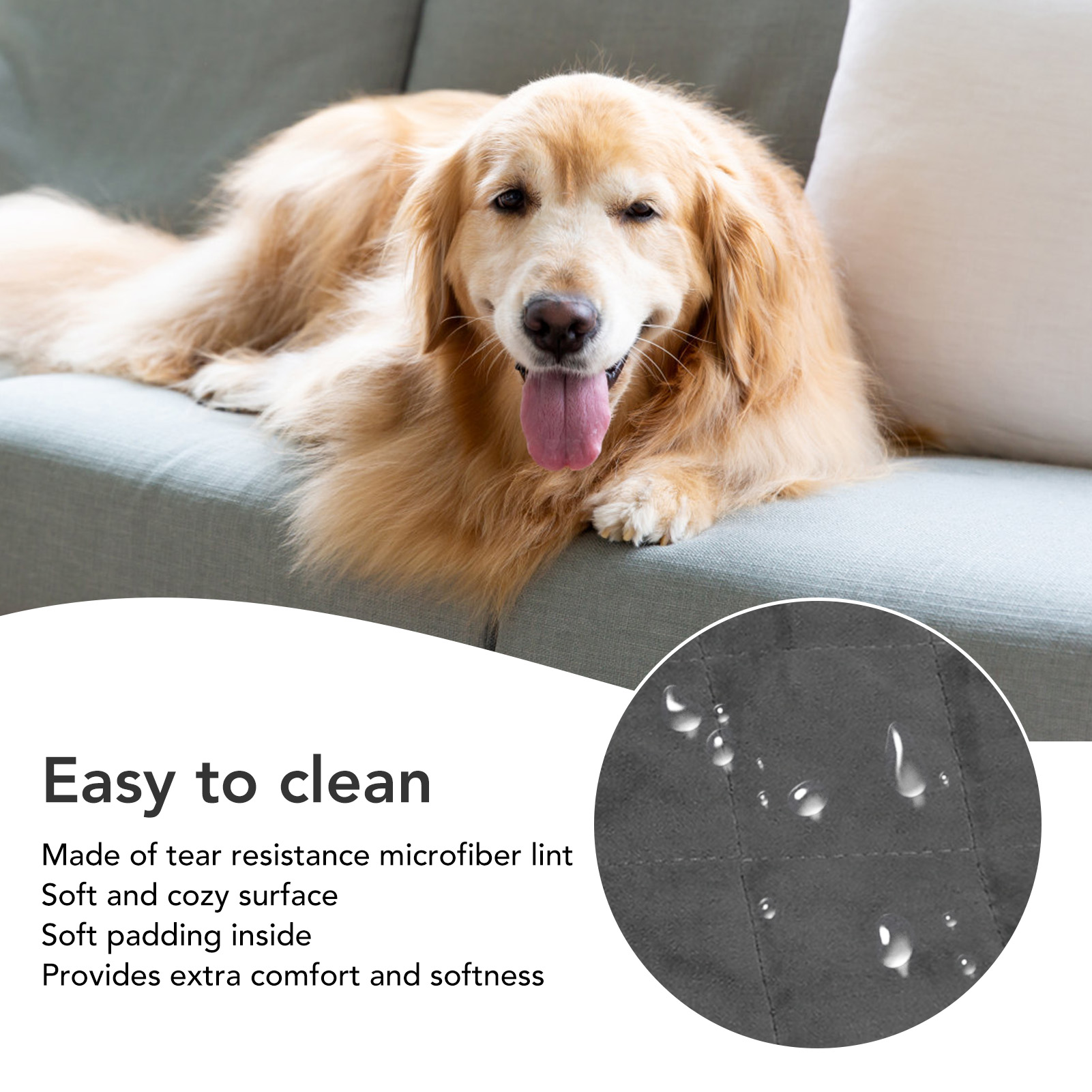 Sofa Covers Soft Comfortable Dirty Proof Padded Machine Washable Waterproof Couch Covers For Pets Dogs
