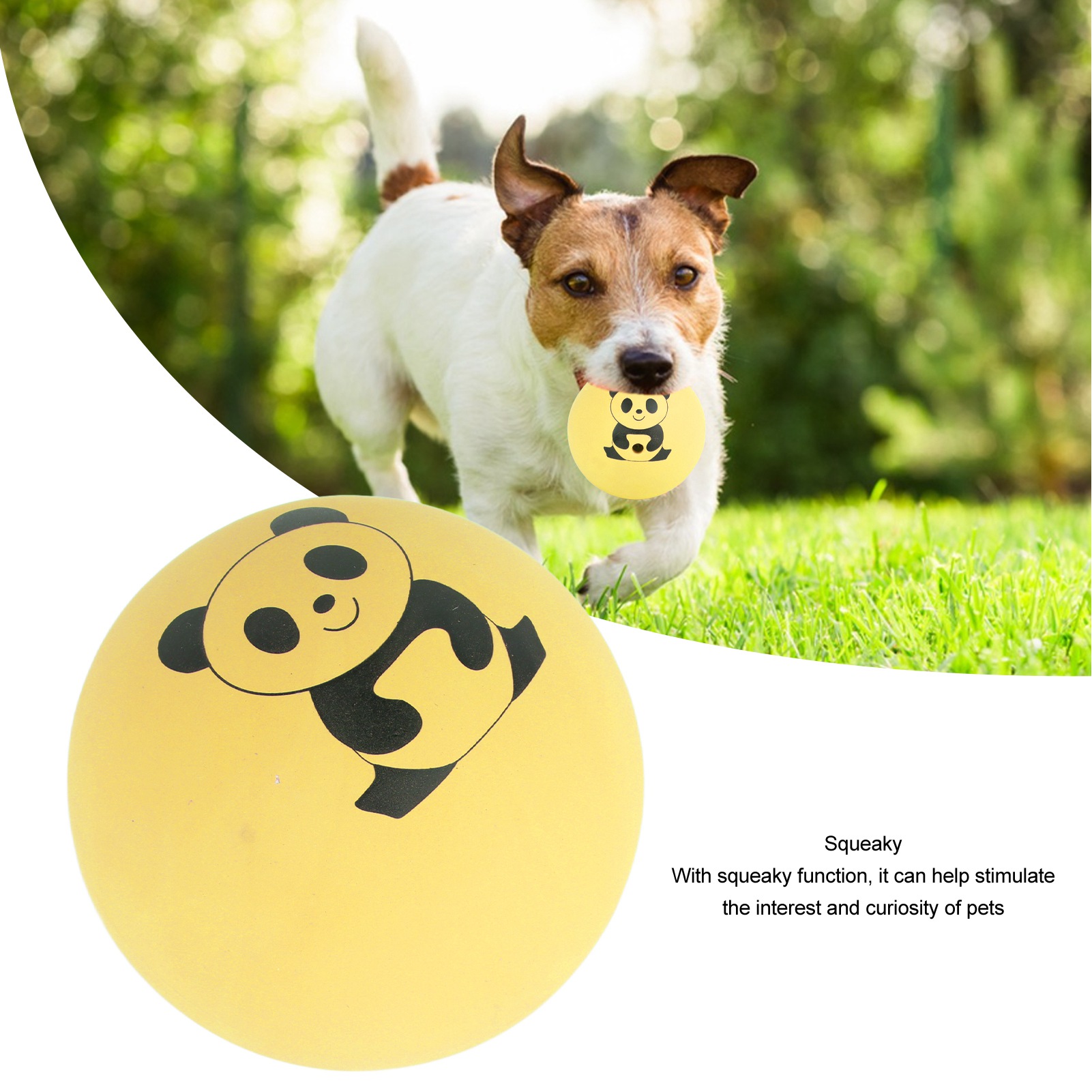 Squeaky Dog Toy Balls Latex Bite Resistant Interactive Smooth Pet Toys For Cat Dog 2.0in