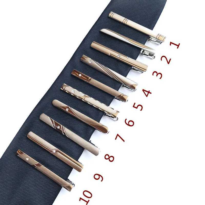 Simple Versatile Tie Clip Pin Clasp Silver Color Male Casual Wedding Business Necktie Clips Clasp Metal for Men WomanX240914