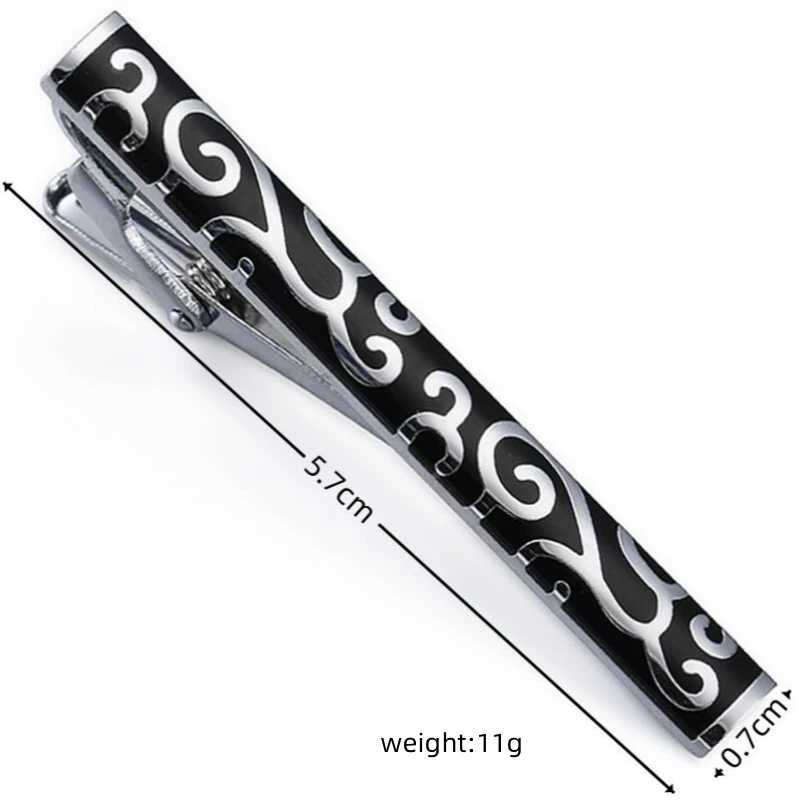 High quality auspicious flower tie clip for mens wedding shirts gentlemens tie accessories brass material brand tie black clipX240914