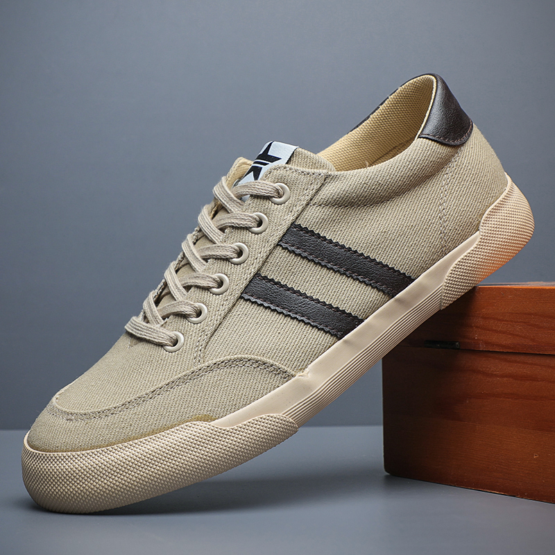 2024 New Hot Breathable Autumn Fashion Men Canvas Shoes Patchwork High Quality Spring Male Casual Sneakers Spring Casual Shoes