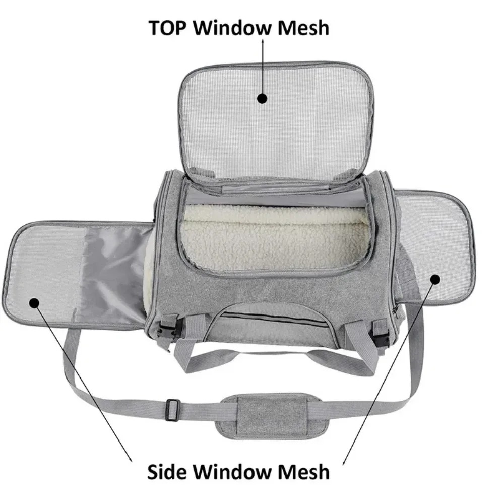 Ventilation Large Capacity Cat Carrier Bag Collapsible Shoulder Bag for Cat Outdoor Travel Pet Carriers Backpack for Cats Dogs
