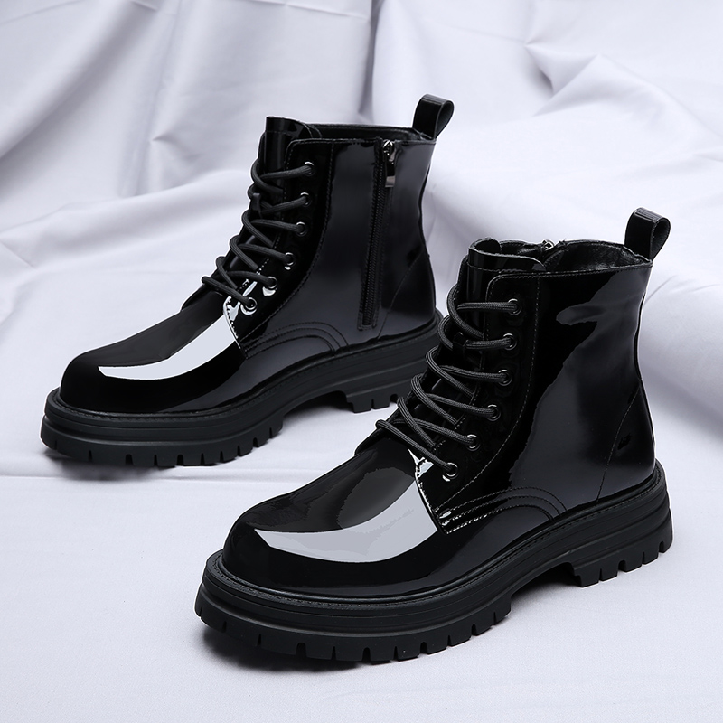 Men's Boots High-top Fashion Zipper Boots New Motorcycle Boots Outdoor Ankle Boots Luxury Brand Men Casual Boot