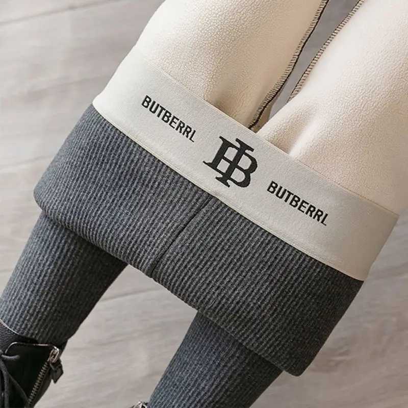 Womens Winter Korea Style Leggings Slimming Thermal Pants Tight Grey Skinny Thick Warm High Waist Leggings for Women with FleeceX240914
