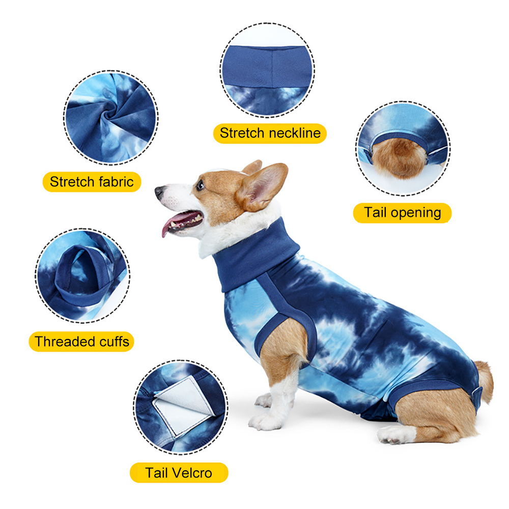 Dog Recovery Suit,Dog Surgical Suit for Abdominal Wounds,Dog After Surgery Recovery Snugly Suit,Prevent Licking Dog Bodysuit