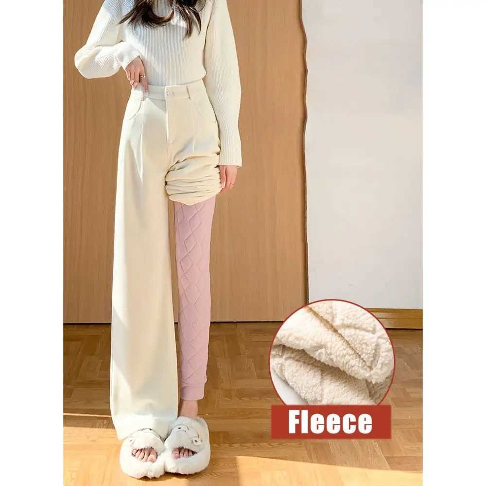Fashion Wool Women Leggings Autumn Winter Thickened Underpants Slim Fit Warm Long PantsX240914