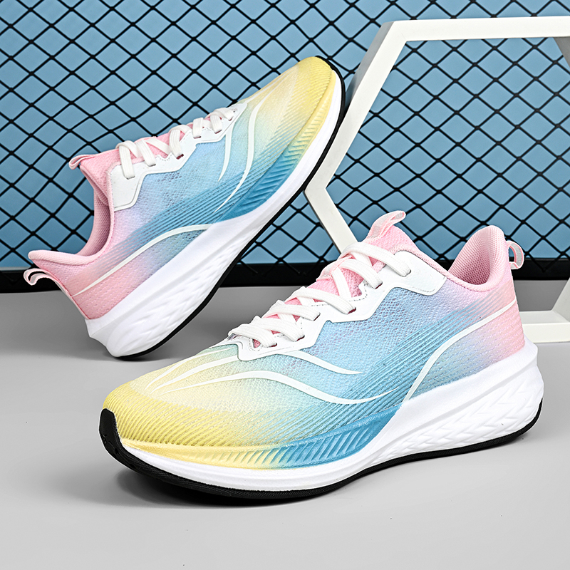 Marathon Men Sneakers Casual Mens Shoes Tennis Luxury Trainer Pink Yellow Lightweight Running Shoes For Men Tenis Masculino