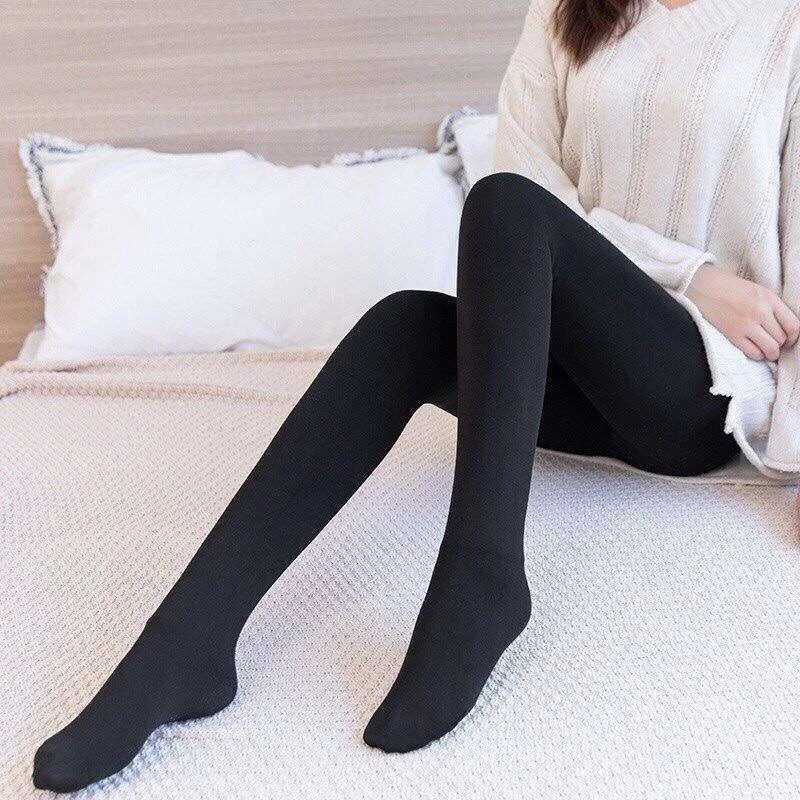 Autumn Winter Thick Warm 300g Flesh Leggings Women Plus Velvet Feet Foot Step on The Foot Elastic Legging Pants Capri Long PantsX240914