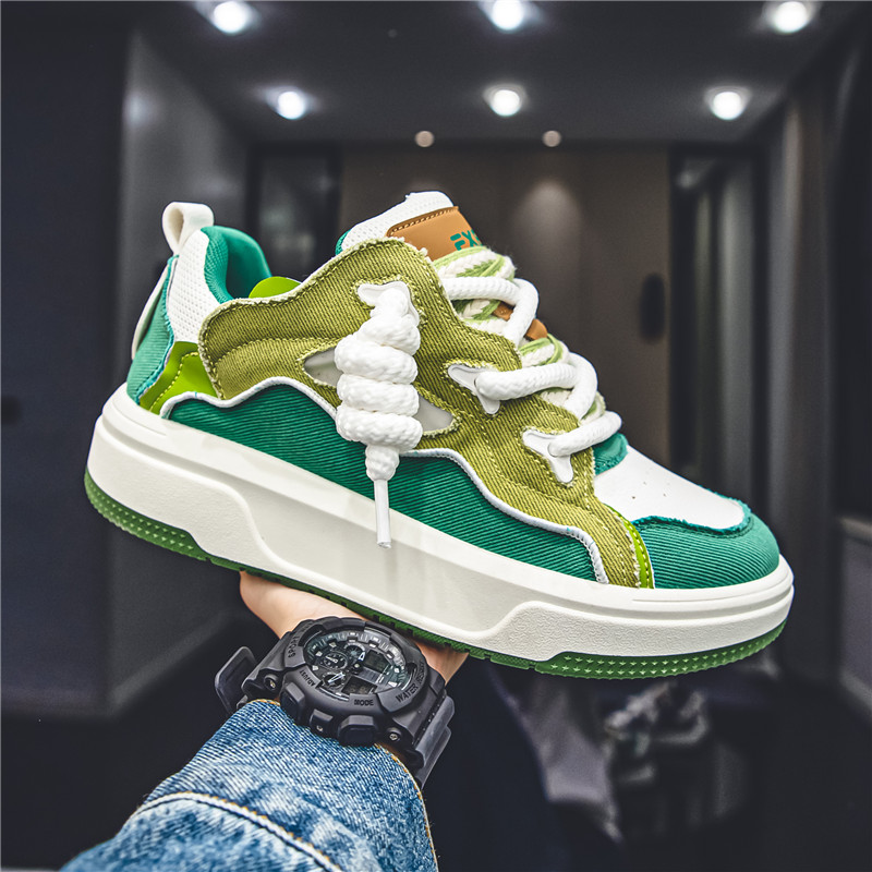Fashion 2024Men Running Street Hiphop Skateboard Shoes Chunky Comfy Soft Casual Sneakers Men Tenis New Mascuo Footwear Male 4d2c
