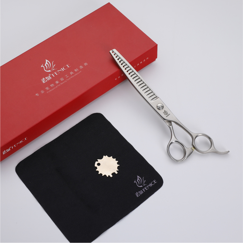 Fenice 7.0 inch Pet Grooming Dog Thinning Scissors VG10 Stainless Steel Shears Thinning Rate 75%