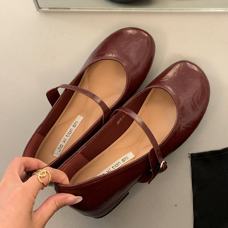 Ladies Mary Janes Height-Increasing Designer Ballet Flats Shoes 35-39