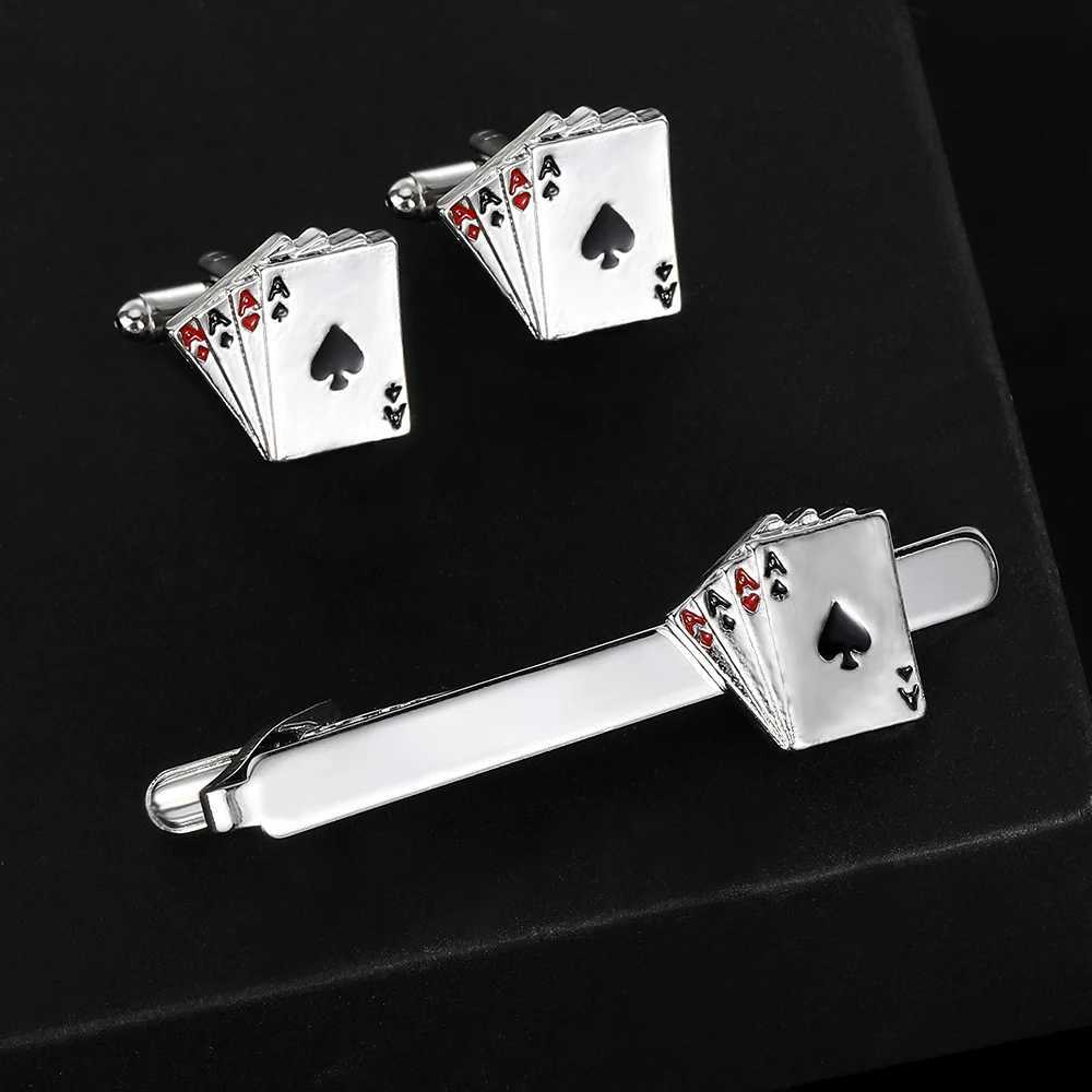 Personality AAAA Cufflinks Tie Clip Set For Men Shirt Suit Tuxedo Blouse Jewelry AccESSoriesX240914