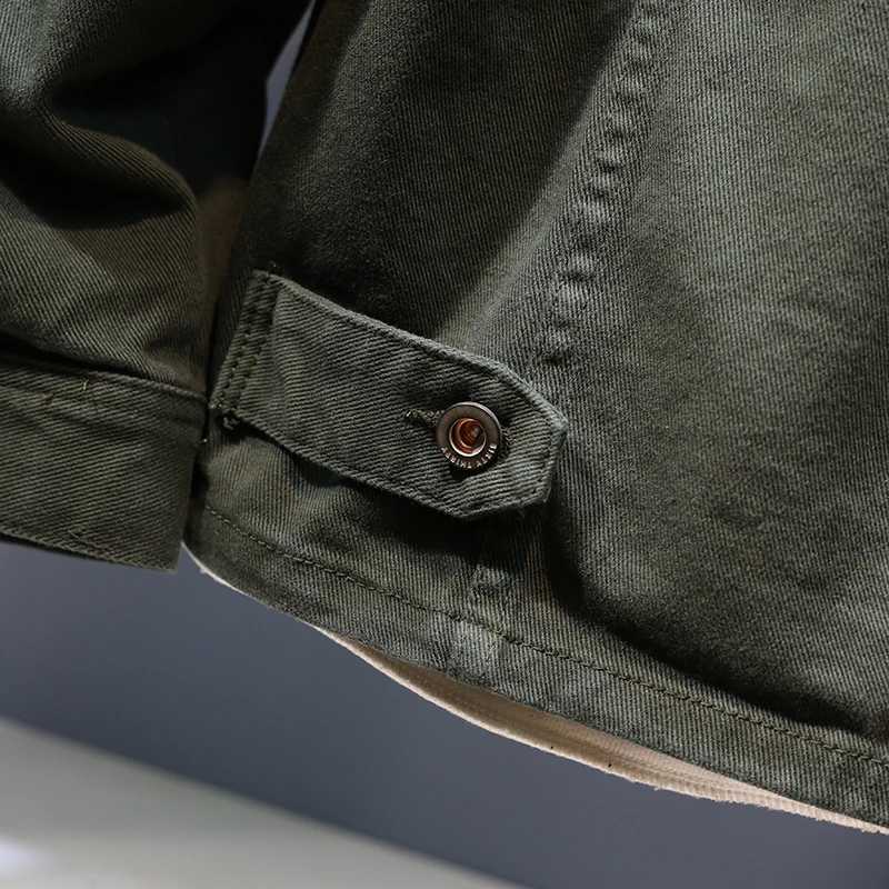 2024S printed and automatic denim jacket mens plus size loose collar fashionable street Japanese style workwear solid color casual top W240914